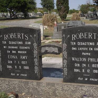 ROBERTS Walton Philip 1922-1968 &amp; Edna Amy 1927-1968