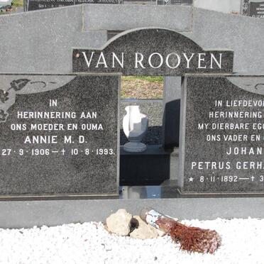 ROOYEN Johan Petrus Gerhardus, van 1892-1976 &amp; Maria Annie Dorothy 1906-1993