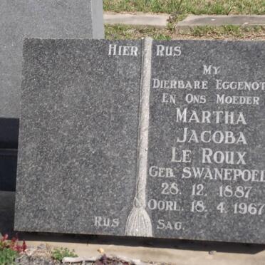 ROUX Martha Jacoba, le nee SWANEPOEL 1887-1967