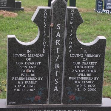 SAKI Zongezile Boyce 1970-2007 &amp; Ntombizodwa 1972-2000