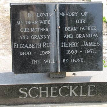 SCHECKLE Henry James 1895-1971 &amp; Elizabeth Ruth 1900-1968