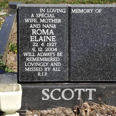 SCOTT Roma Elaine 1927-2004