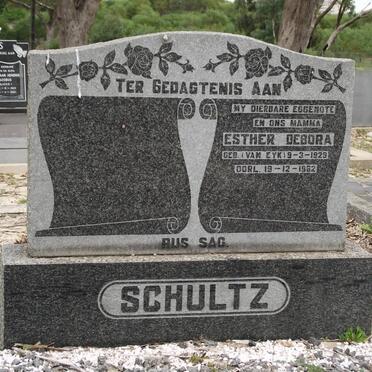 SCHULTZ Esther Debora nee VAN EYK 1929-1962