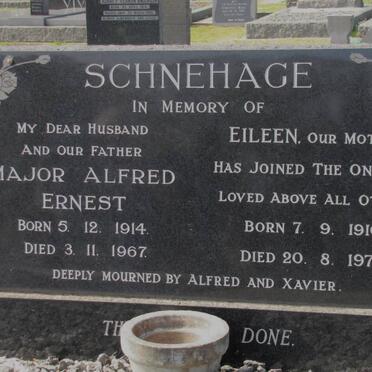 SCHNEHAGE Alfred Ernest 1914-1967 &amp; Eileen 1910-1979