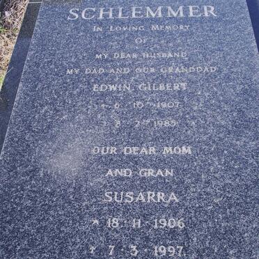 SCHLEMMER Edwin Gilbert 1907-1985 &amp; Susarra C.W.E. 1906-1997