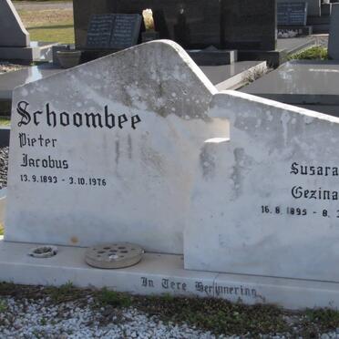 SCHOOMBEE Pieter Jacobus 1893-1976 &amp; Susara Gezina 1895-1980