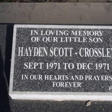 SCOTT-CROSSLEY Hayden 1971-1971