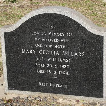 SELLARS Mary Cecilia nee WILLIAMS 1920-1964