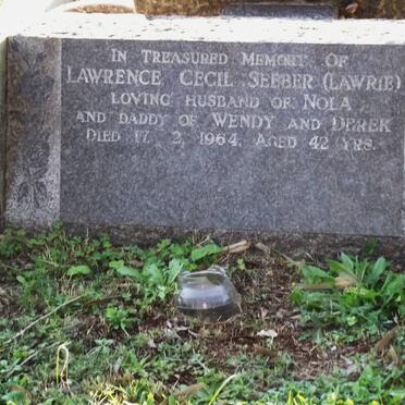 SEBBER Lawrence Cecil -1964