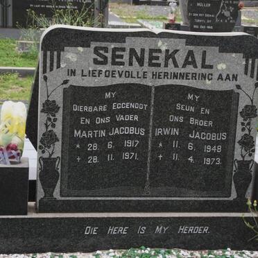 SENEKAL Martin Jacobus 1917-1971 :: SENEKAL Irwin Jacobus 1948-1973