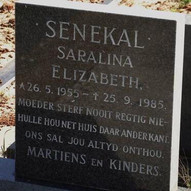 SENEKAL Saralina Elizabeth 1955-1985