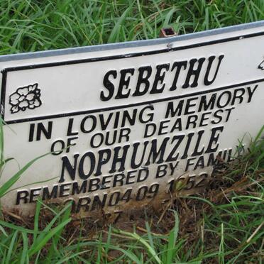 SEBETHU Nophumzile 1952-2007