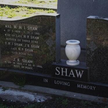 SHAW M.M.I. 1899-1982 :: SHAW J.R 1932-1993