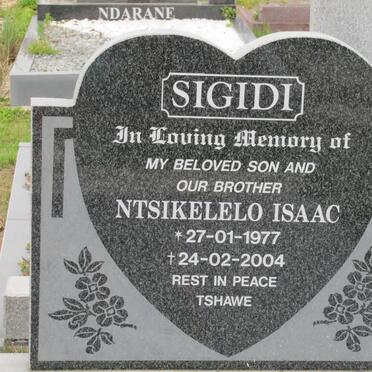 SIGIDI Ntsikelelo Isaac 1977-2004