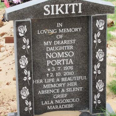 SIKITI Nomso Portia 1976-2010