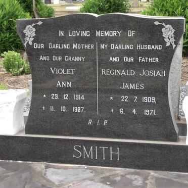SMITH Reginald Josiah James 1909-1971 &amp; Violet Ann 1914-1987