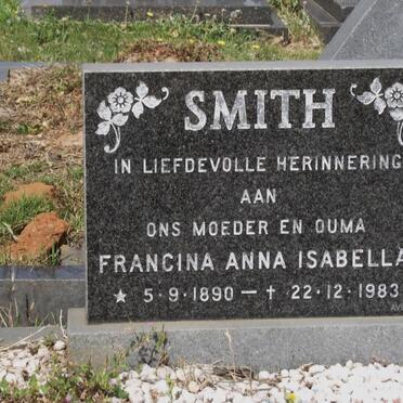 SMITH Francina Anna Isabella 1890-1983