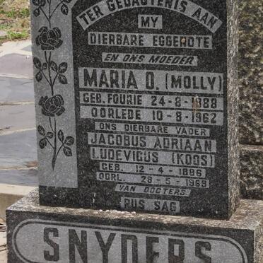 SNYDERS Jacobus Adriaan Ludevicus 1886-1969 &amp; Maria D. 1888-1962