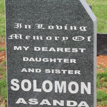 SOLOMON Asanda 1984-2009