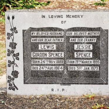 SPENCE Lewis Gordon 1889-1964 &amp; Jessie 1895-1973