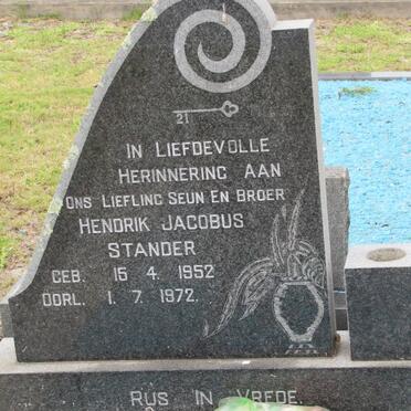 STANDER Hendrik Jacobus 1952-1972