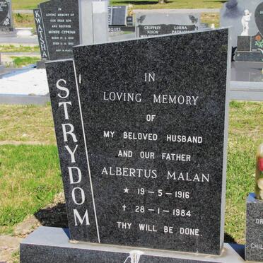 STRYDOM Albertus Malan 1916-1984