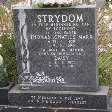 STRYDOM Thomas Ignatius Marx 1929-1990 &amp; Daisy 1933-2006