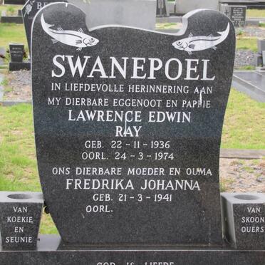 SWANEPOEL Lawrence Edwin Ray 1936-1974 &amp; Fredrika Johanna 1941-