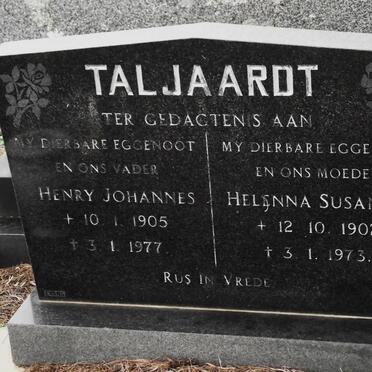 TALJAARDT Henry Johannes 1905-1977 &amp; Helena Susanna 1902-1973