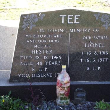 TEE Hester †1969 &amp; Lionel 1916-1977