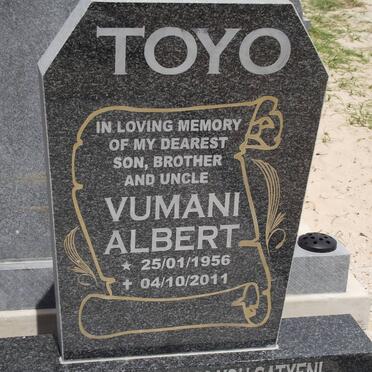 TOYO Vumani Albert 1956-2011