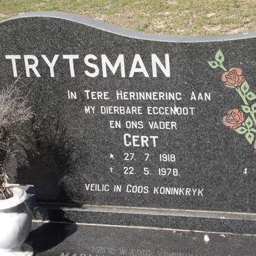 TRYTSMAN Gert 1918-1978 :: TRYTSMAN Mariana Annelene 1964-1989