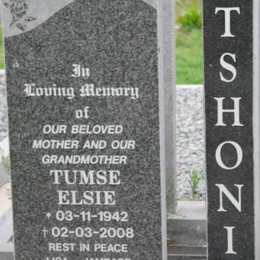 TSHONI Tumse Elsie 1942-2008