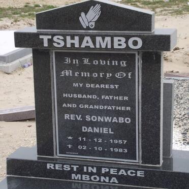 TSHAMBO Sonwabo Daniel 1957-1983