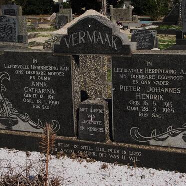 VERMAAK Anna Catharina 1911-1990 &amp; Pieter Johannes Hendrik 1915-1965