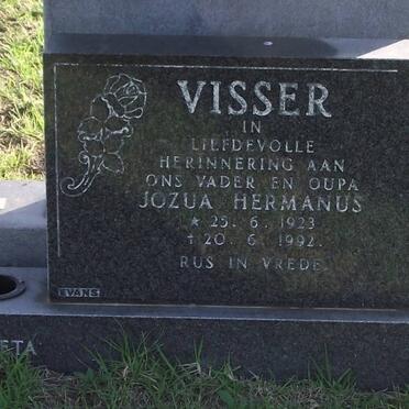 VISSER Jozua Hermanus 1923-1992