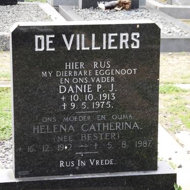 VILLIERS Danie P.J., de 1913-1975 &amp; Helena Catherina BESTER 1912-1987