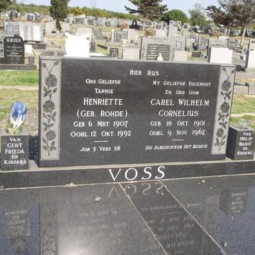 VOSS Carel Wilhelm Cornelius 1901-1967 &amp; Henriette ROHDE 1907-1992