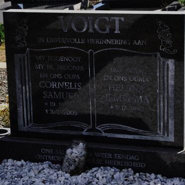 VOIGT Cornelis Samuel 1938-2005 &amp; Helena Jemimma 1940-