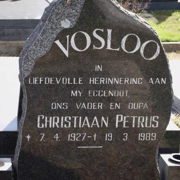 VOSLOO Christiaan Petrus 1927-1989
