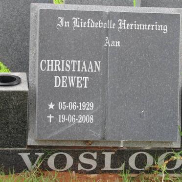 VOSLOO Christiaan Dewet 1929-2008