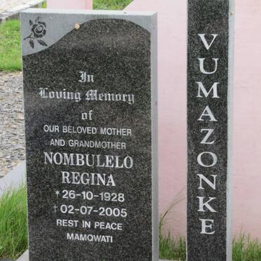 VUMAZONKE Nombulelo Regina 1928-2005