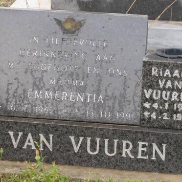 VUUREN Emmerentia, van 1962-1991 :: VUUREN Riaan, van 1986-1987
