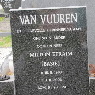 VUUREN Milton Efraim, van 1963-2002