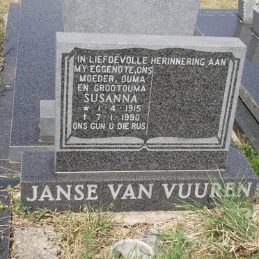 VUUREN Susanna, janse van 1915-1990