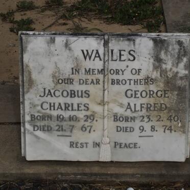 WALES Jacobus Charles 1929-1967 :: WALES George Alfred 1940-1974