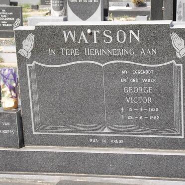 WATSON George Victor 1920-1982