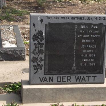 WATT Hendrik Johannes, van der 1908-1969