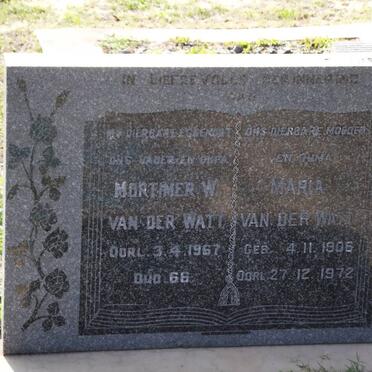 WATT Mortimer W., van der -1967 &amp; Maria 1906-1972