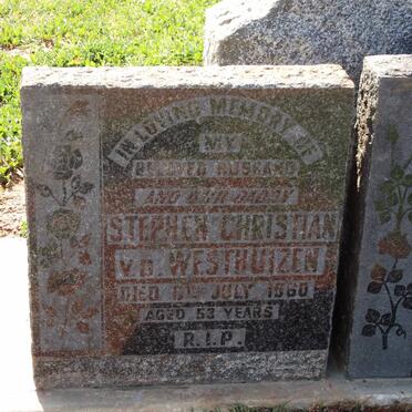 WESTHUIZEN Stephen Christian, van der -1960